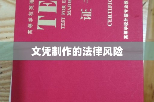 新疆文凭制作的法律风险