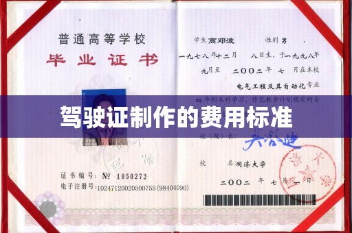 新疆驾驶证制作的费用标准