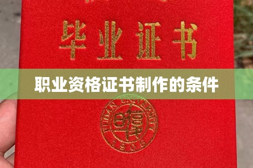 新疆职业资格证书制作的条件
